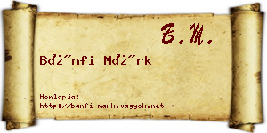 Bánfi Márk névjegykártya